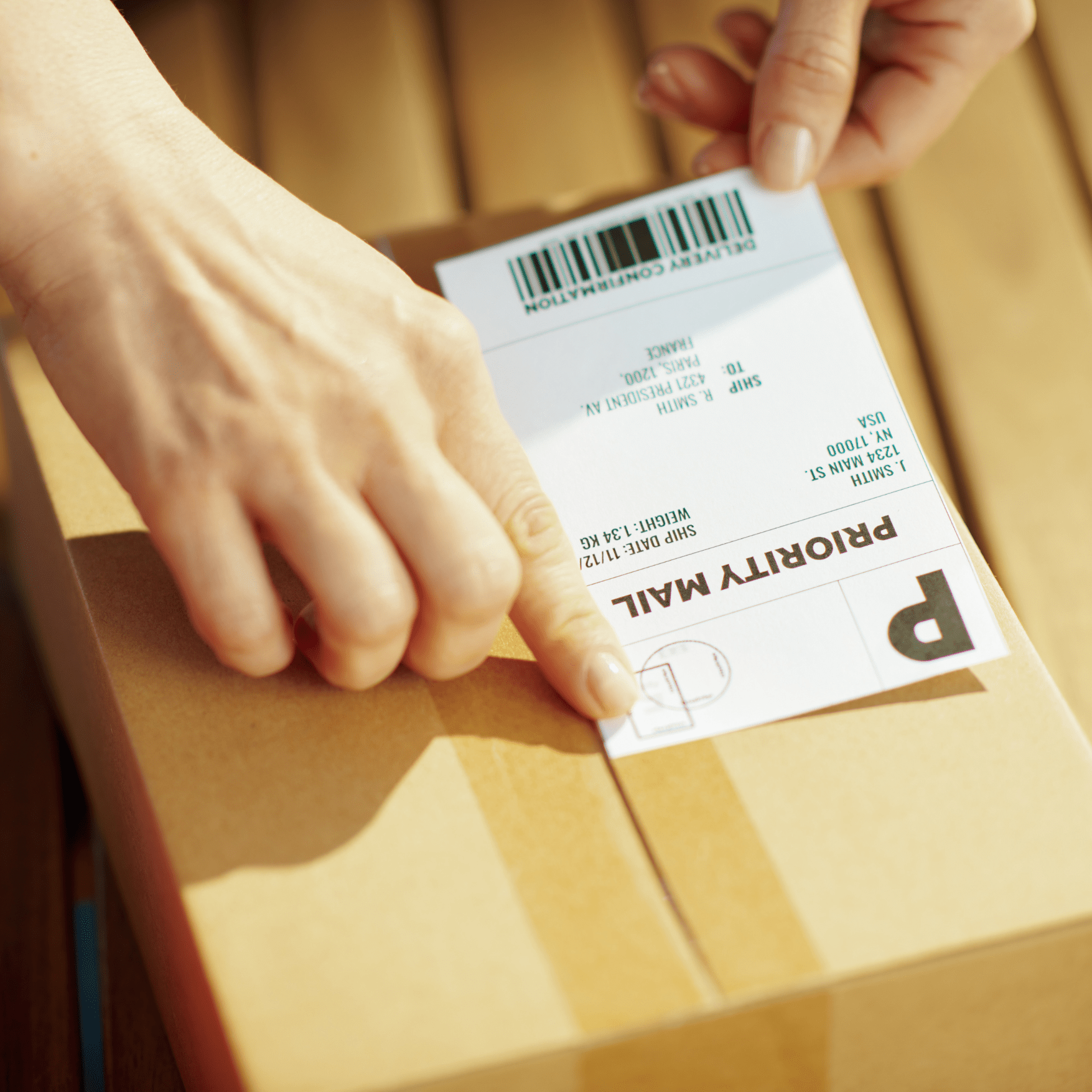 shipping label