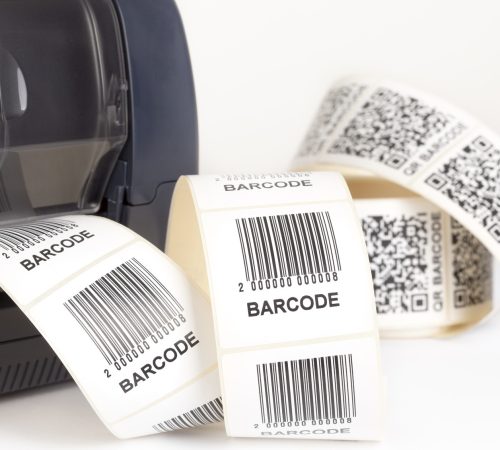 Barcode label printer. Barcode for use - no copyright issues as constructed